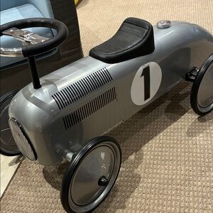 Sleek Silver Ride-On Toy Car